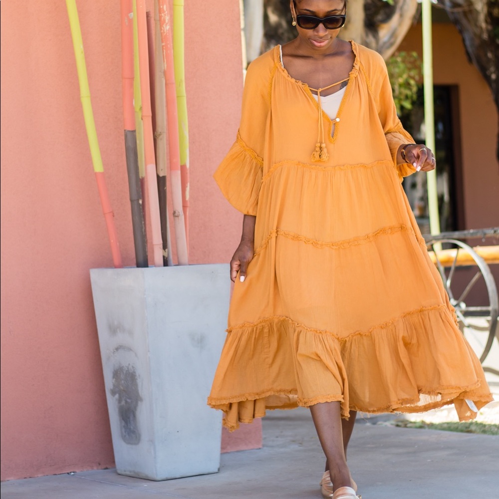Free People Mustard Dress